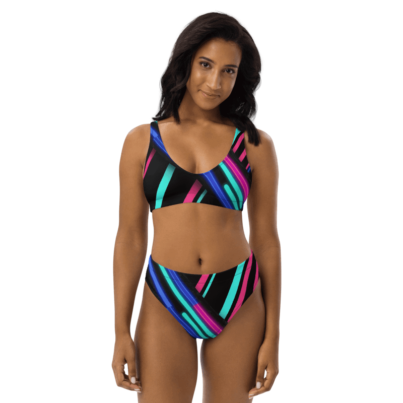 Neon Nightscape Stripe Bikini product image (1)