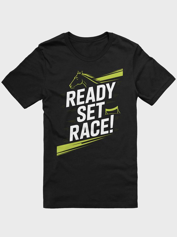 Neon Horse Racing Tee | Dynamic Speed Graphic Design product image (1)