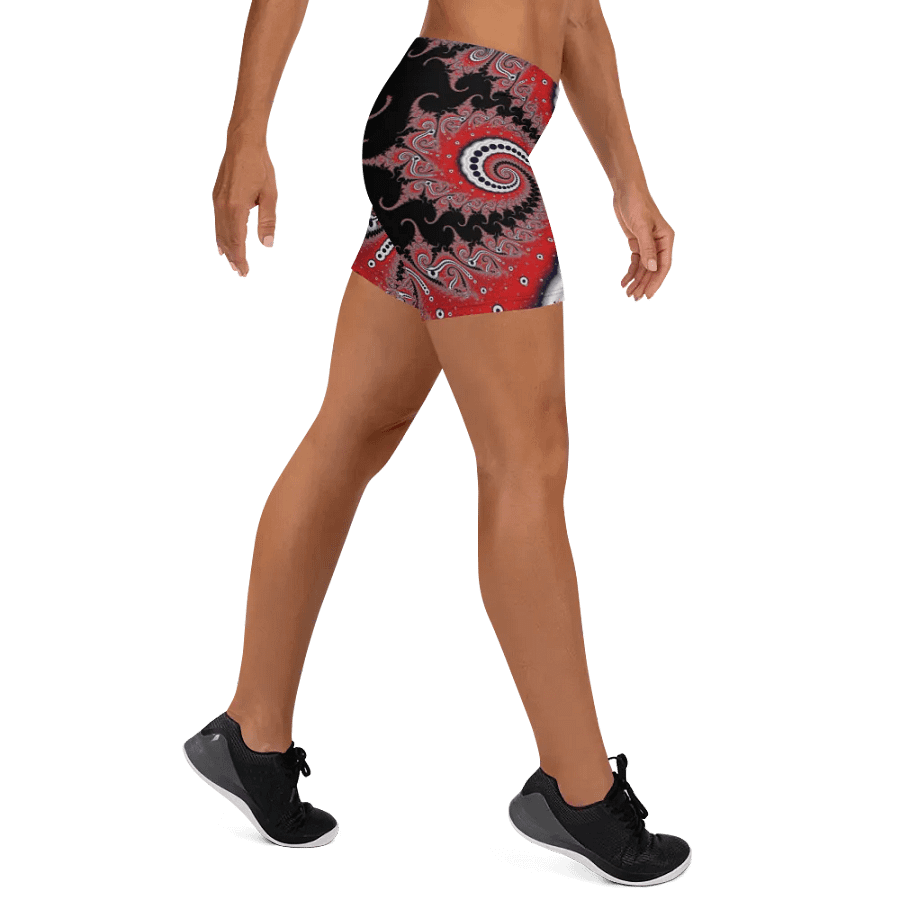 Fractal Bike Shorts - Red Velvet Goth product image (9)