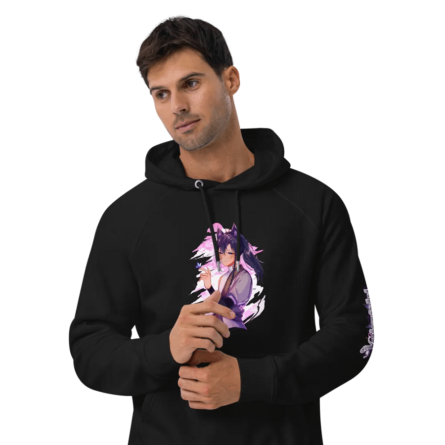 Unisex Eco Raglan Hoodie - Standard | Dark Mode product image (3)