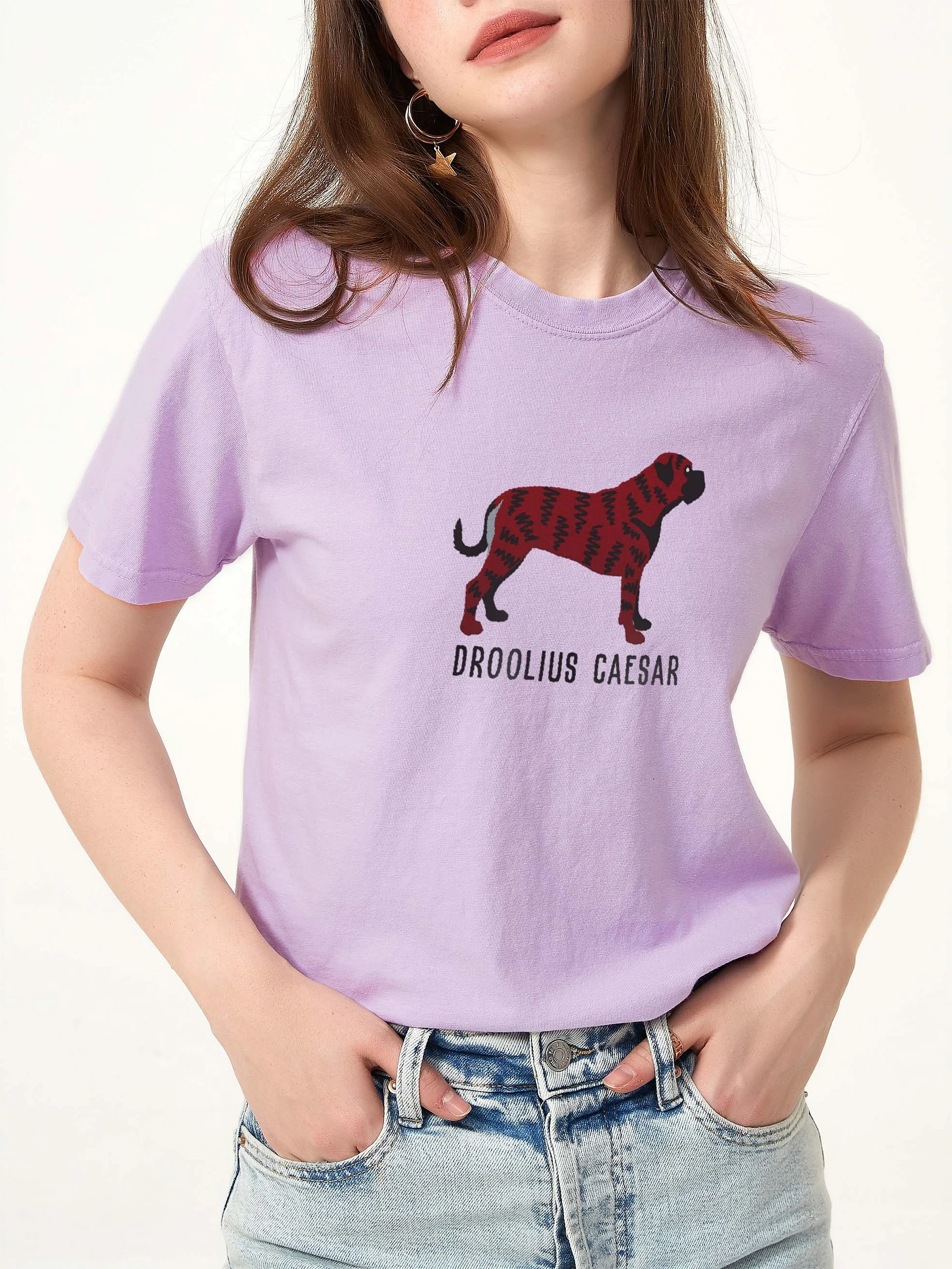 Droolius Caesar T-Shirt(Embroidered) of a Bullmastiff(Brindle) product image (2)