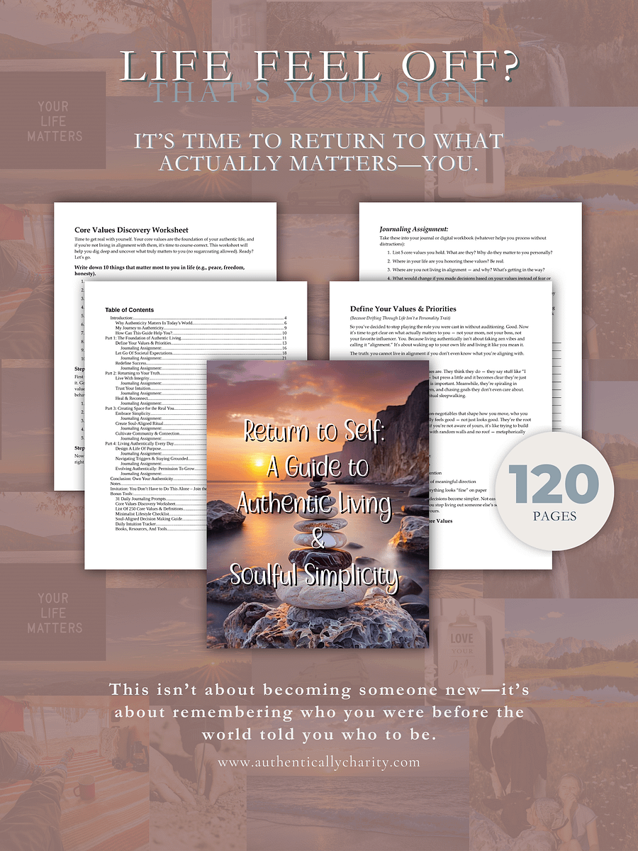 Return to Self: A Guide to Authentic Living & Soulful Simplicity product image (1)