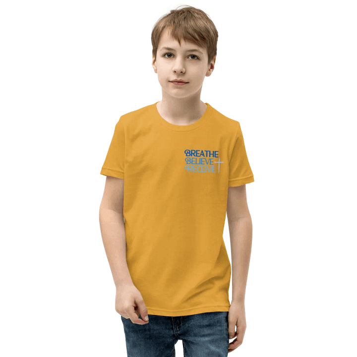 Breathe Believe Receive Bella+Canvas Youth Short Sleeve T-Shirt, Inspirational Motivational, Self-Affirmation, Positive Vibes, Gift Idea product image (41)