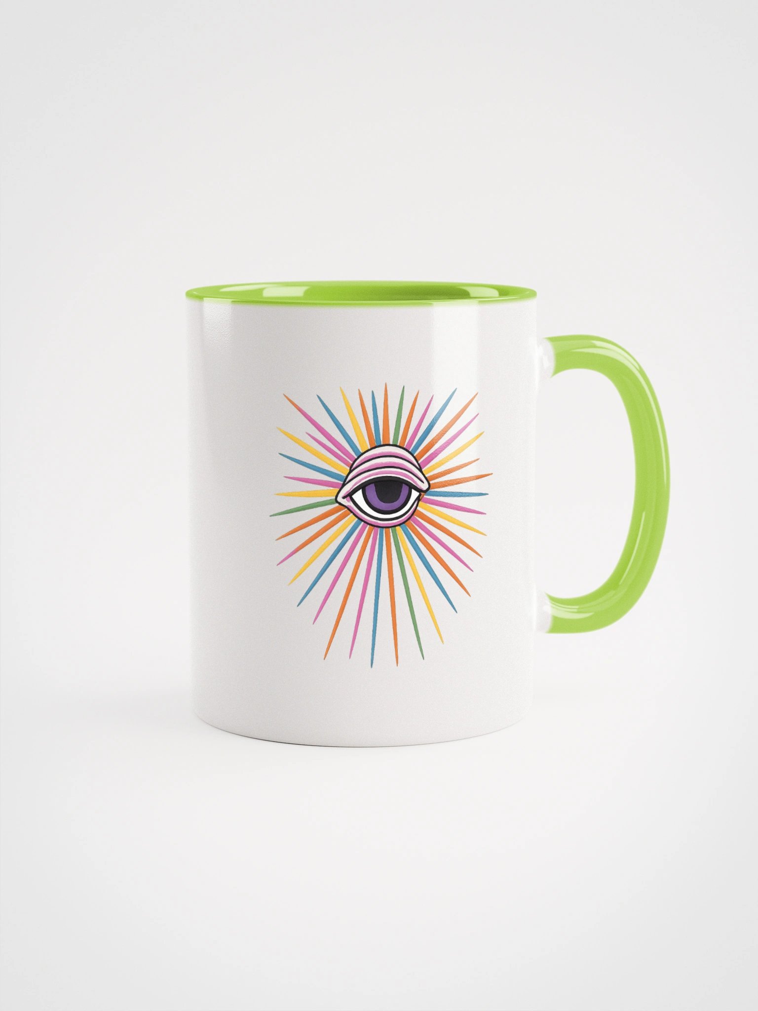 Green PWR Radio Radiating Eye Mug product image (1)