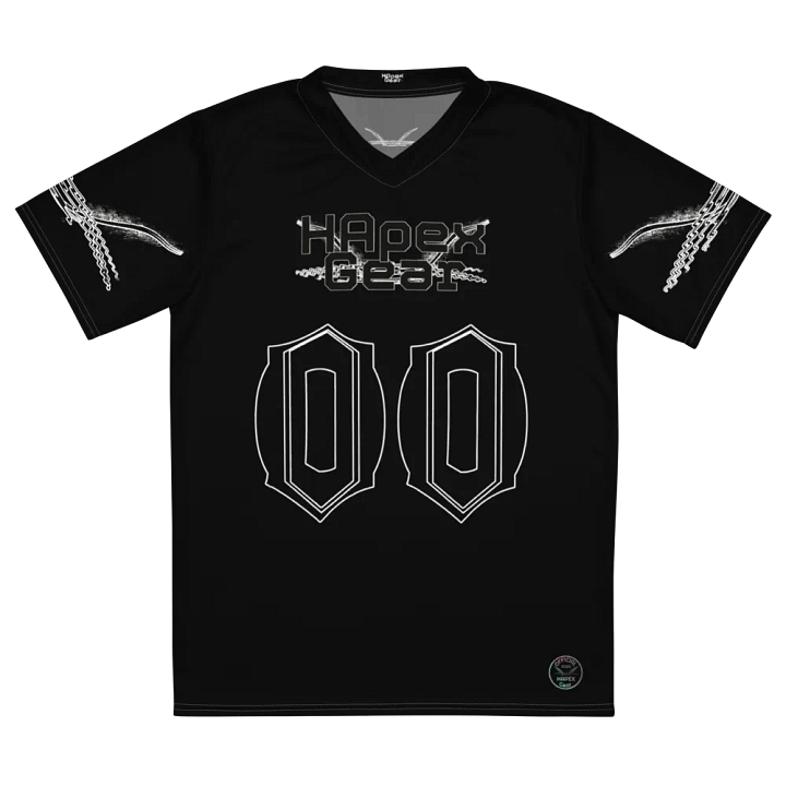 Neffex - Black - Recycled Unisex Sports Jersey - Black HApex Gear Black Logo product image (2)