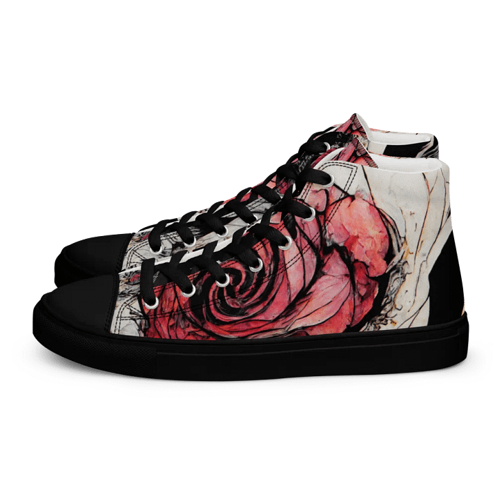 Women's Roses in Bloom High Top Canvas Shoes product image (1)