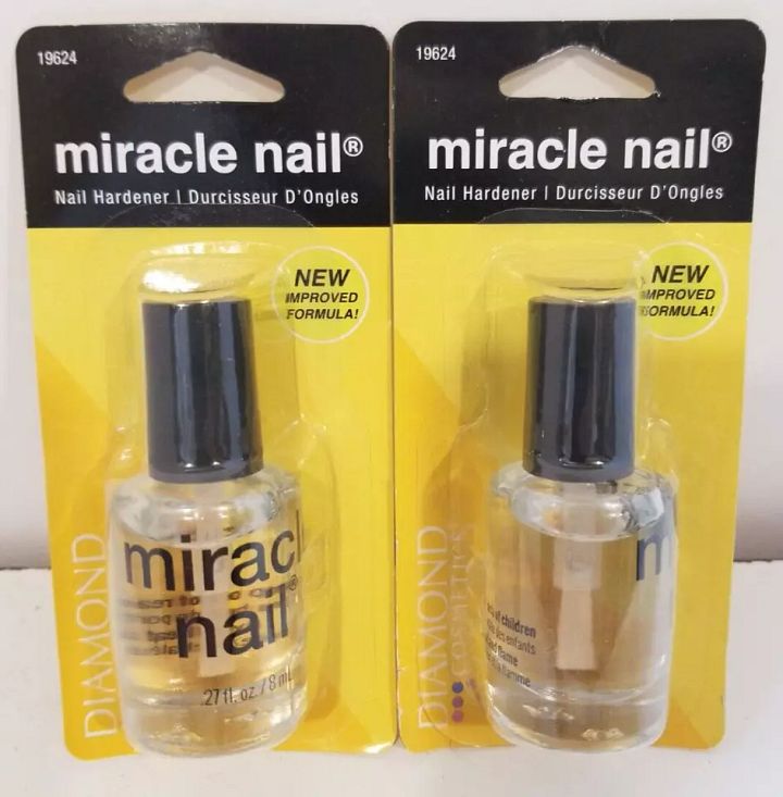2 Diamond MIRACLE NAIL Hardener Clear Coat Treatment Polish New Impoved Formula product image (1)