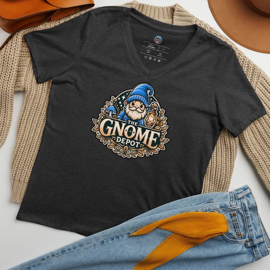 The Gnome Depot Bella+Canvas Women's Relaxed V-Neck T-Shirt product image (8)