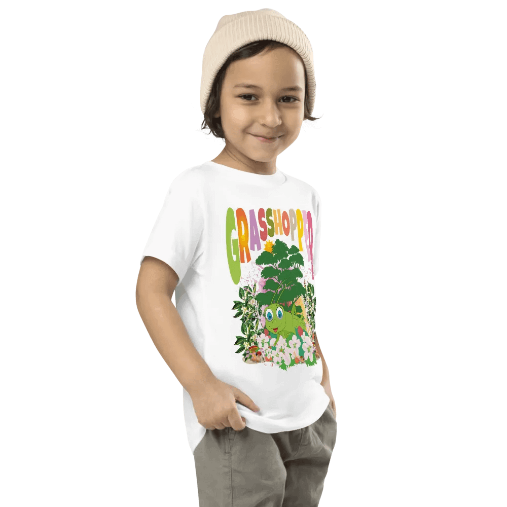 Grasshopper Colorful Funny Cute Bella + Canvas Toddler T-Shirt – Funny Shirt for Kids product image (8)