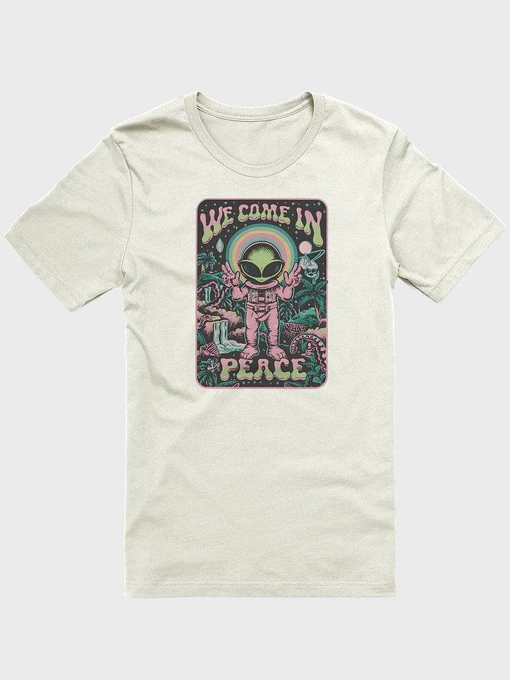 Psychedelic We Come In Peace Alien T-Shirt product image (1)
