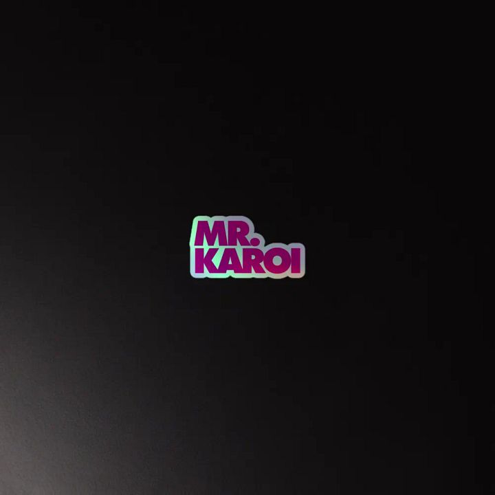 Mr. Karoi Pink Logo Holographic Sticker product image (4)
