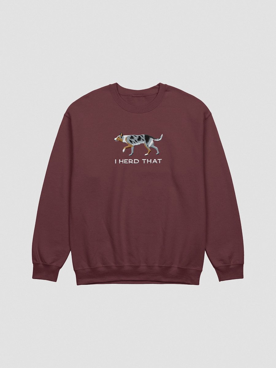 I Herd That Sweatshirt (Embroidered) of an Australian Koolie(Blue Merle Tricolor) product image (4)