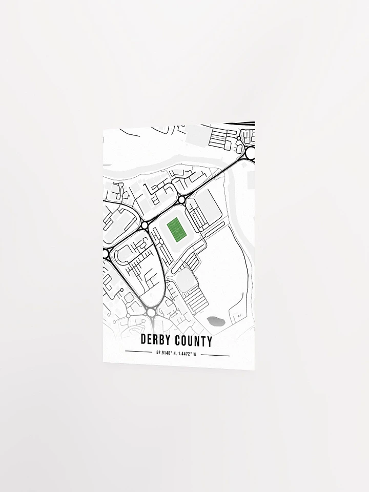 Derby County White Map Design Poster product image (2)