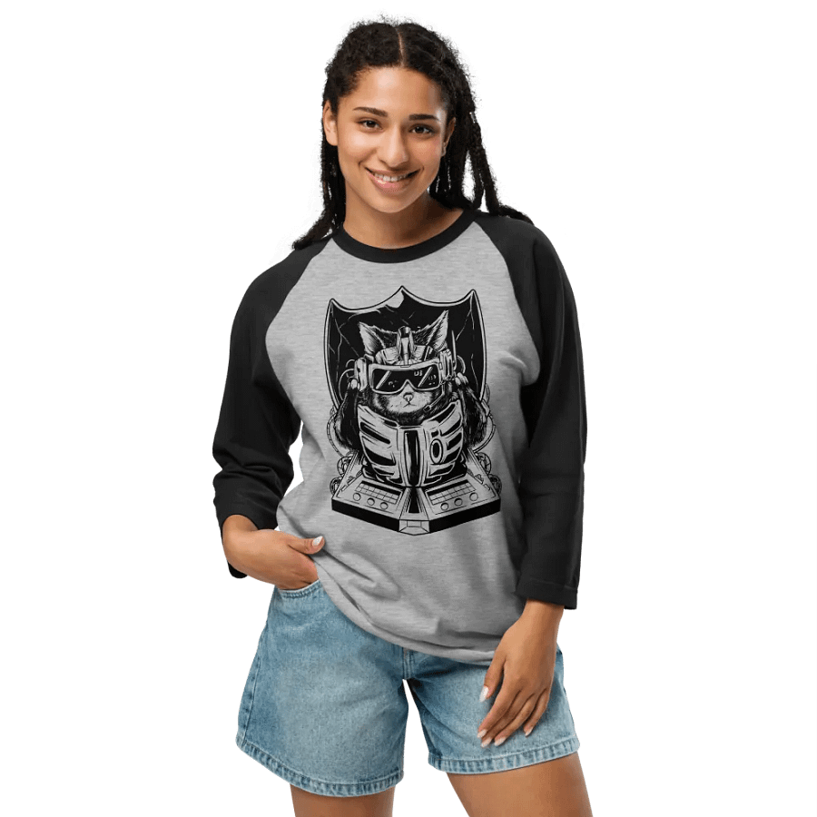 Techno Cat || Tultex Raglan Tee product image (8)