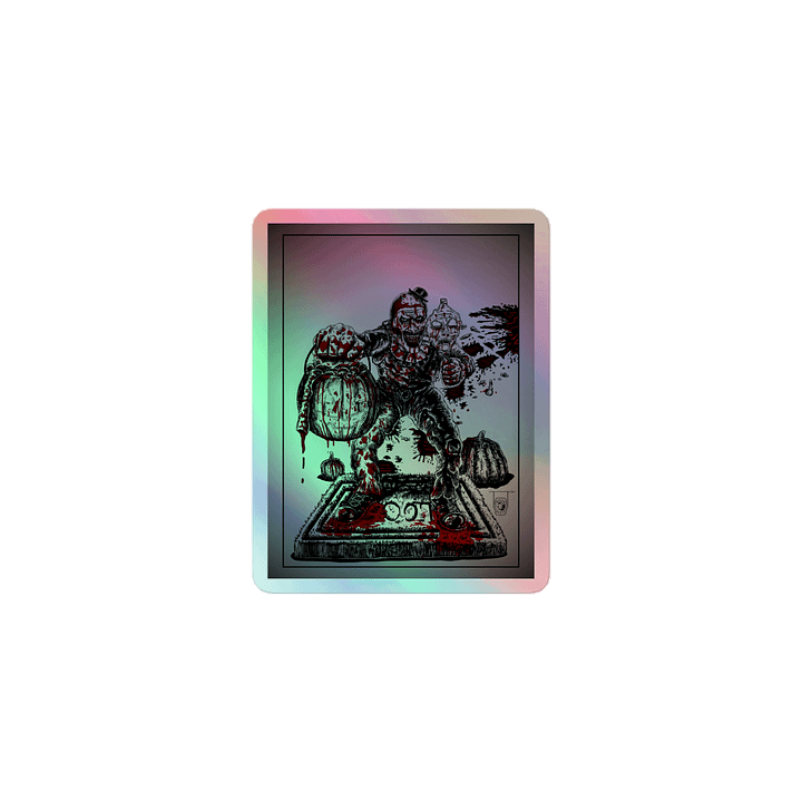 Trick or Treat with Art the Clown- Hologram Sticker (Bloody Version) product image (1)