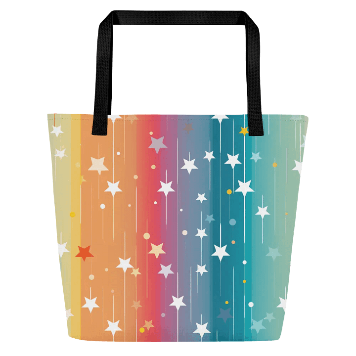 Starry Rainbow Dreams Polyester Tote Bag product image (2)