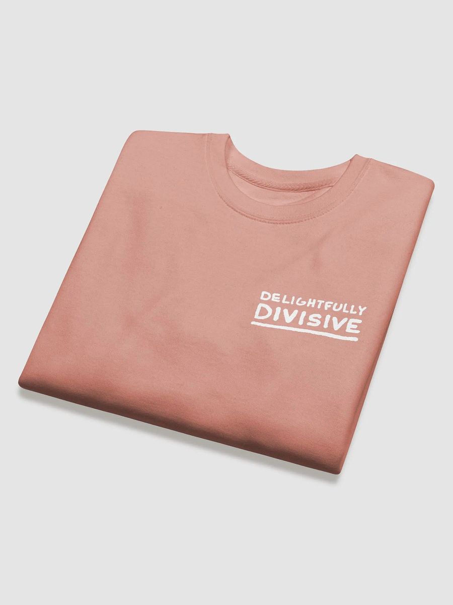 DELIGHTFULLY DIVISIVE (sm. white design) printed cotton crewneck product image (8)