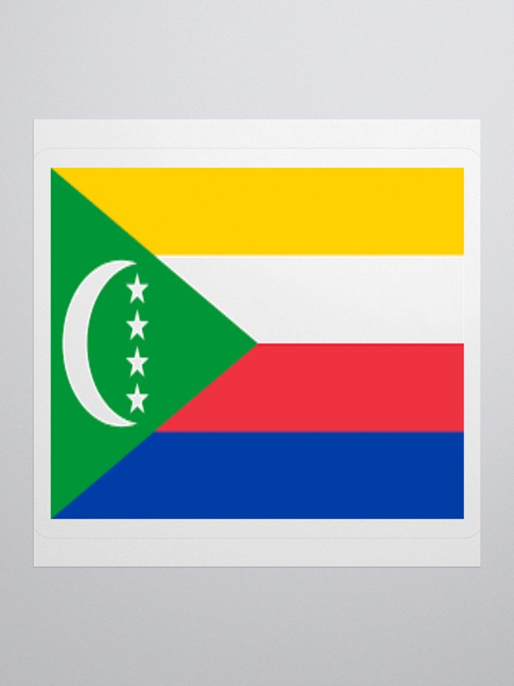 Comoros Flag Sticker | Crescent Stars Design | Durable Vinyl | 3 Sizes product image (1)