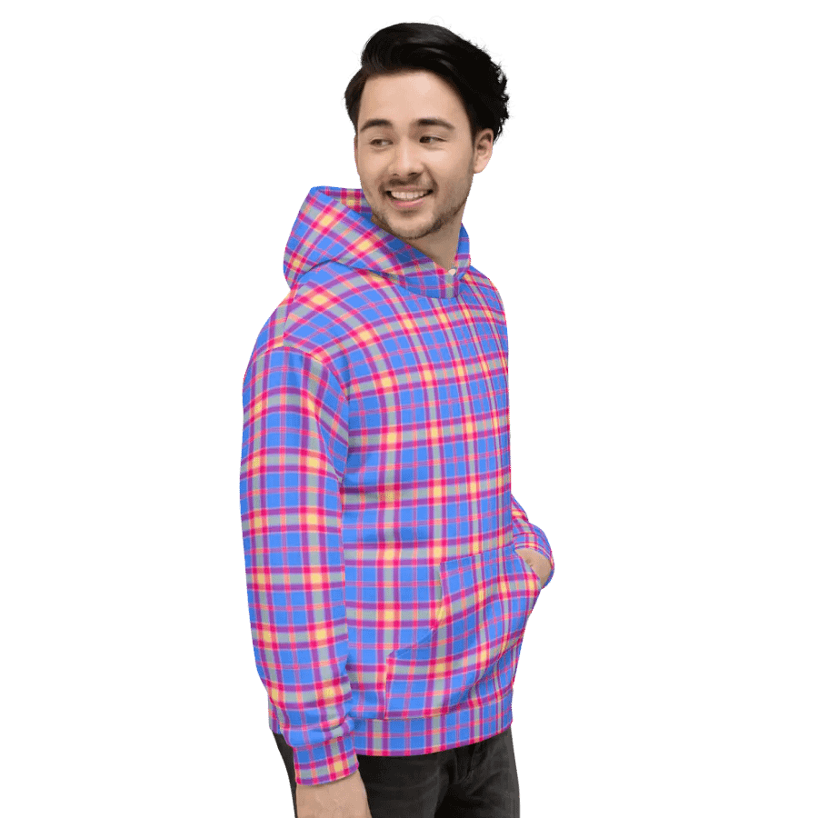 Bright Blue and Hot Pink Hoodie product image (5)
