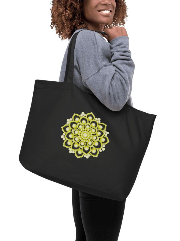 Yellow Flower Mandala Organic Cotton Tote product image (2)