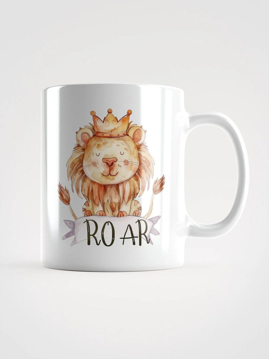 Royal Roar Lion White Glossy Mug product image (5)