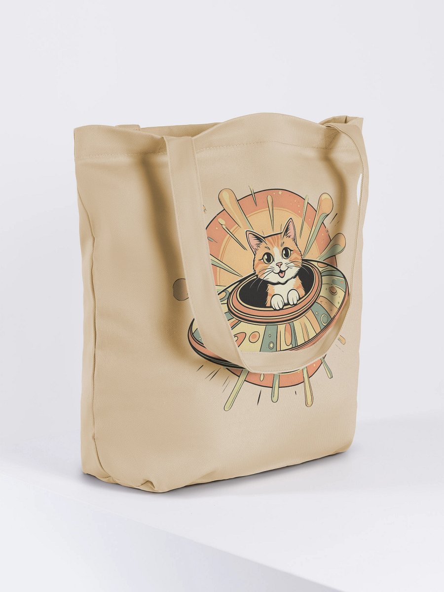 Cosmic Cat UFO Eco Tote Bag product image (7)