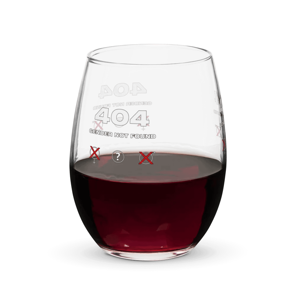 404 Gender not Found Wine Glass product image (8)