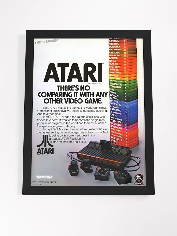 Atari 2600 Framed Retro Advertisment Poster from 1981 of A Retro Video Computer System: Size 12" x 16" product image (2)
