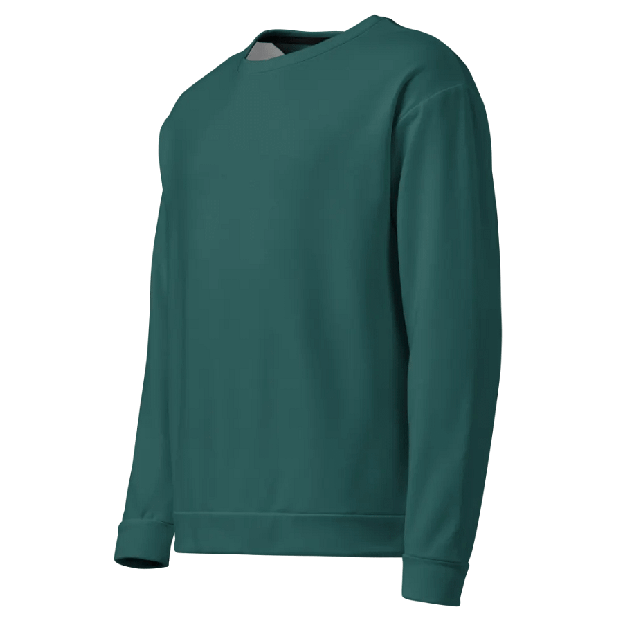 Plain Teal Green Soft Summer Unisex Recycled Polyester Heavyweight Premium Sweatshirt by Treasure Pie product image (5)