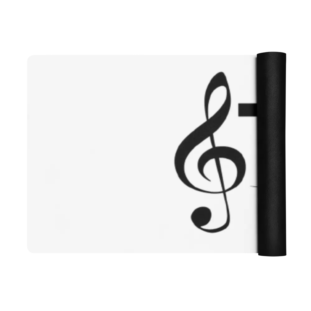 TDS Music White Rubber Yoga Mat with Unique Design - 24x68 inches product image (5)