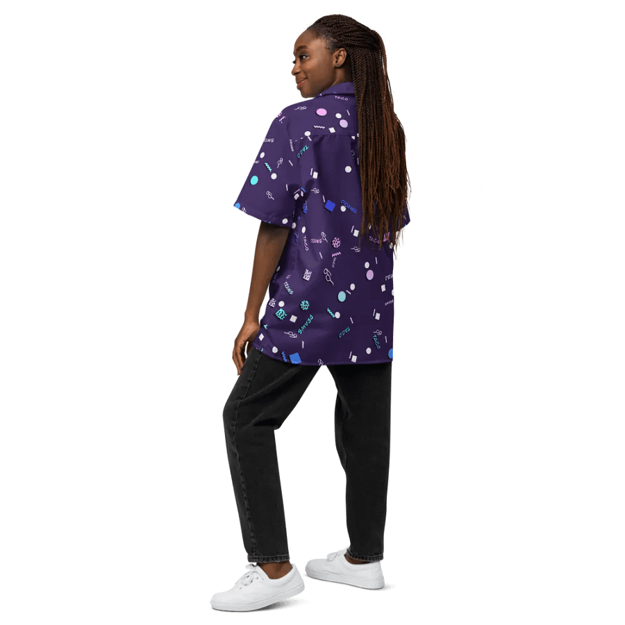 TacoDraws Retro Pattern Button-Up product image (12)