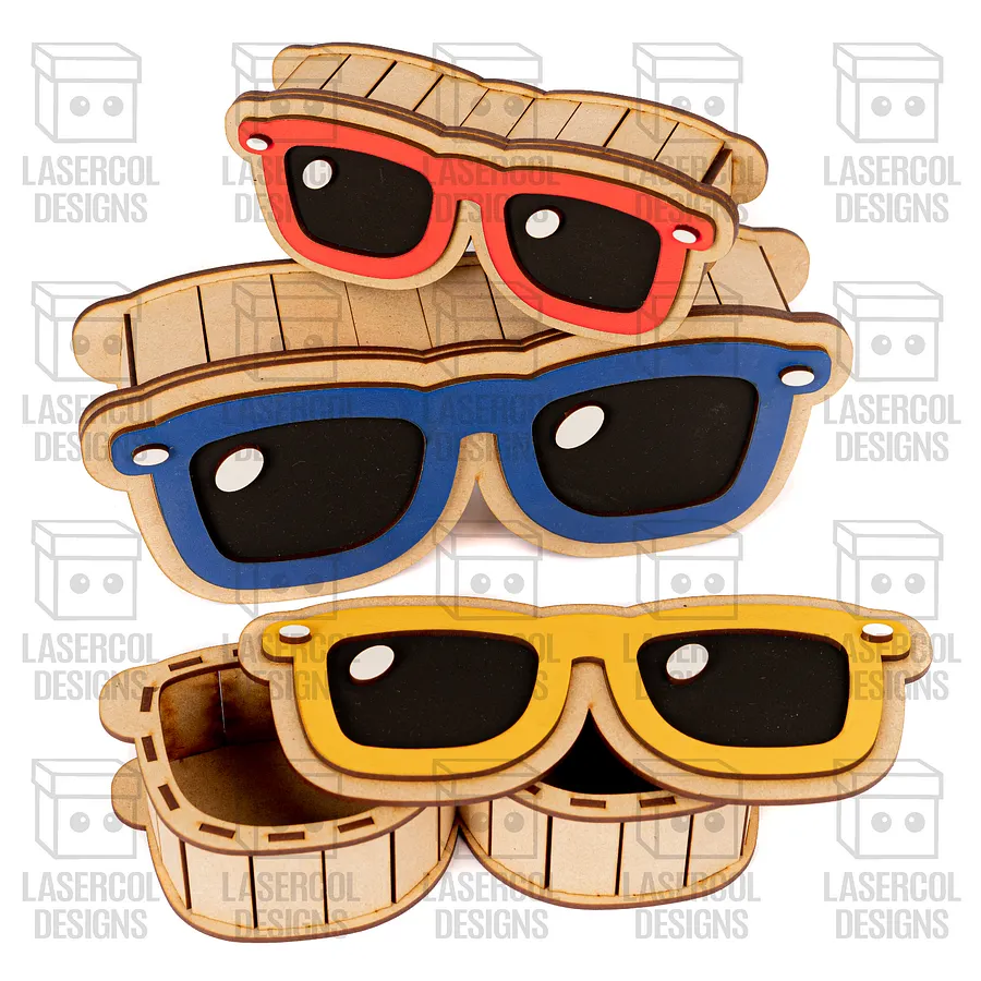 Glasses Shaped Boxes Set 1 (3 Sizes) - Laser Cut Files product image (10)