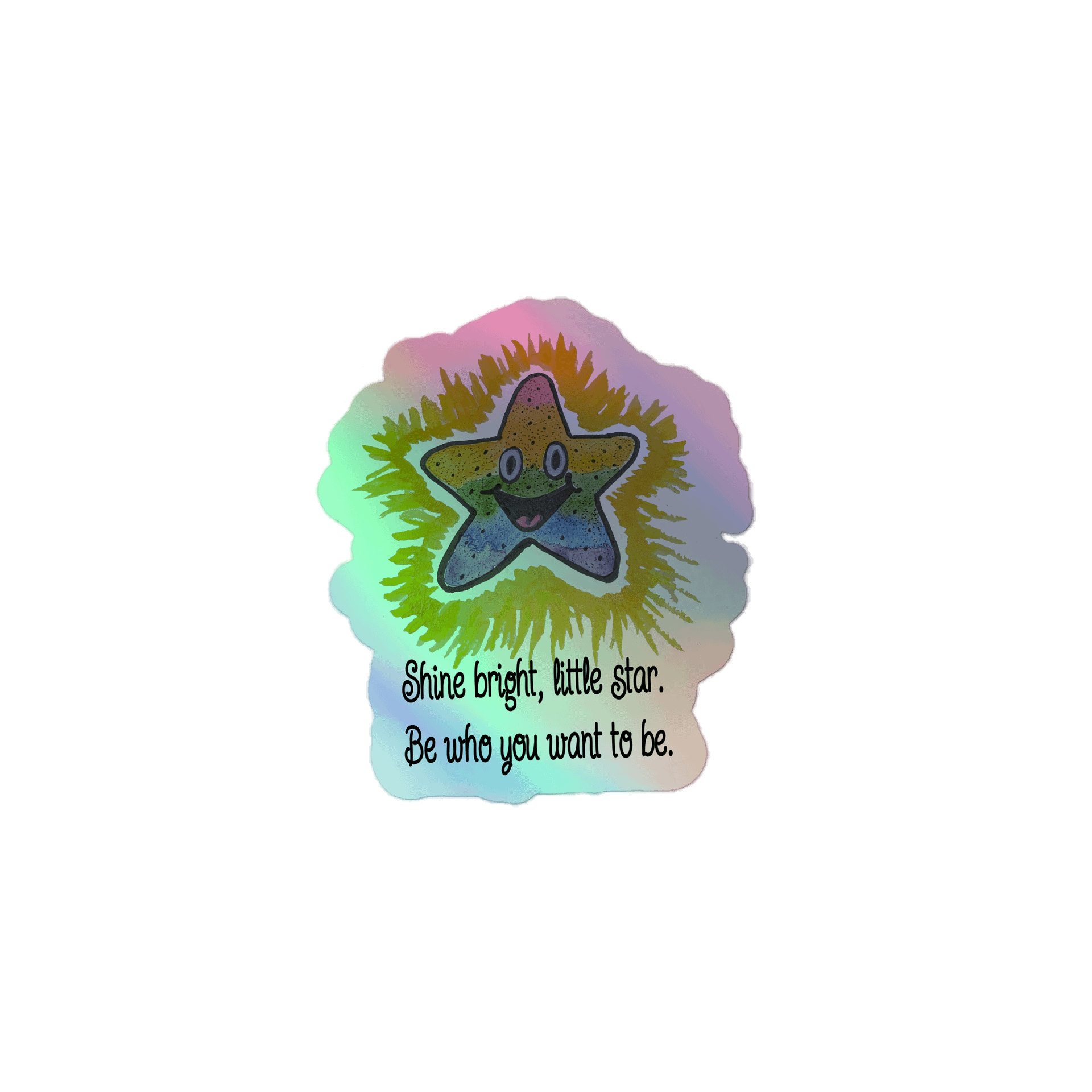 Shine Bright, Little Star holographic sticker product image (1)