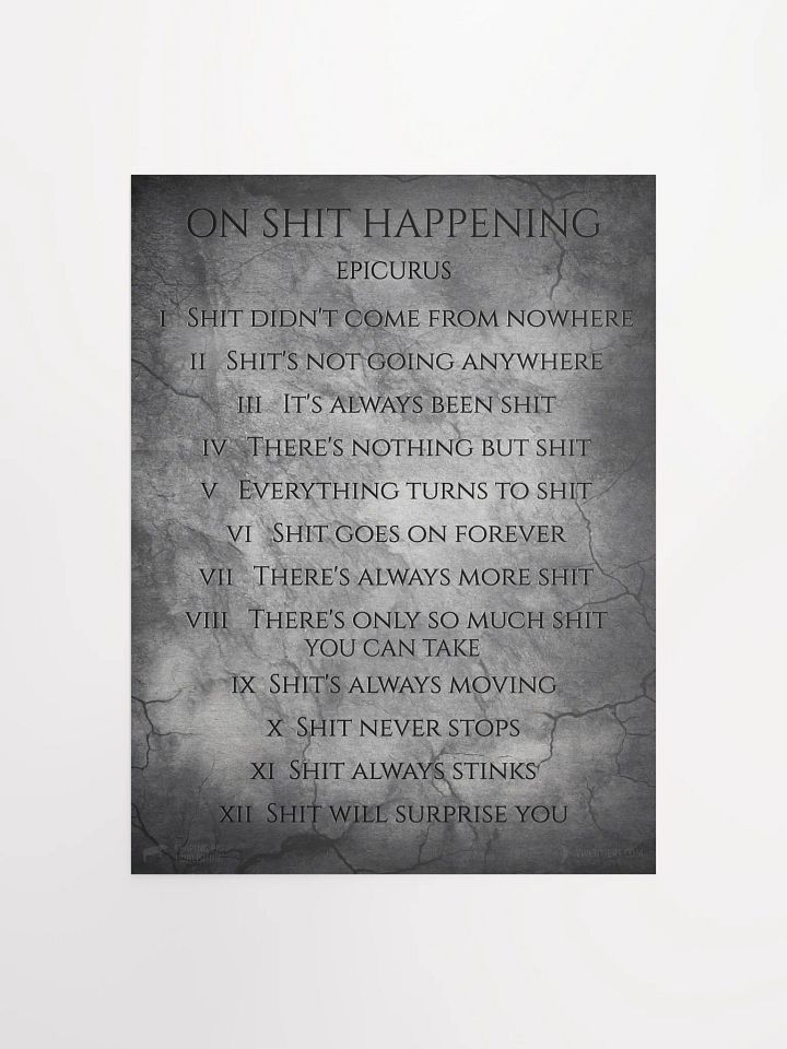 On SH!T Happening (Matte Poster) product image (2)