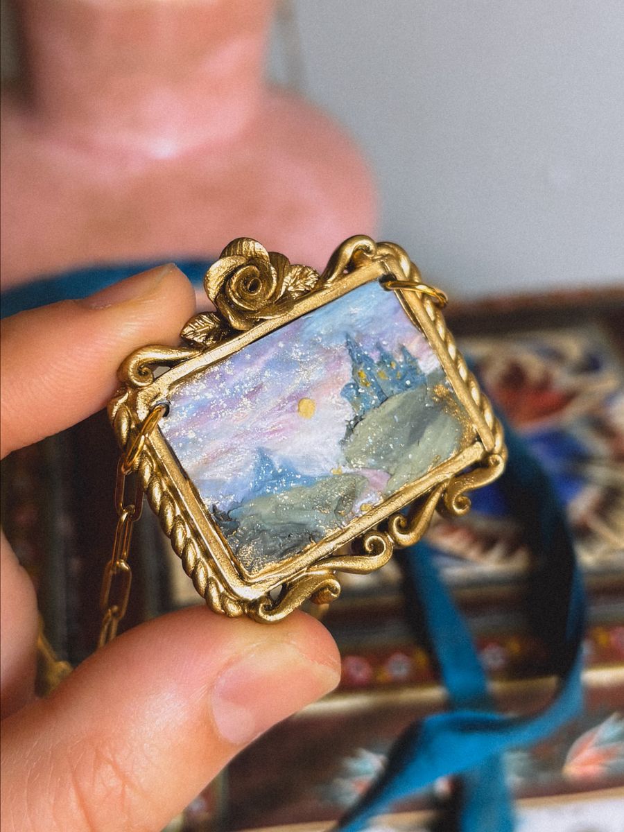 Lavender Sky Landscape Necklace product image (3)