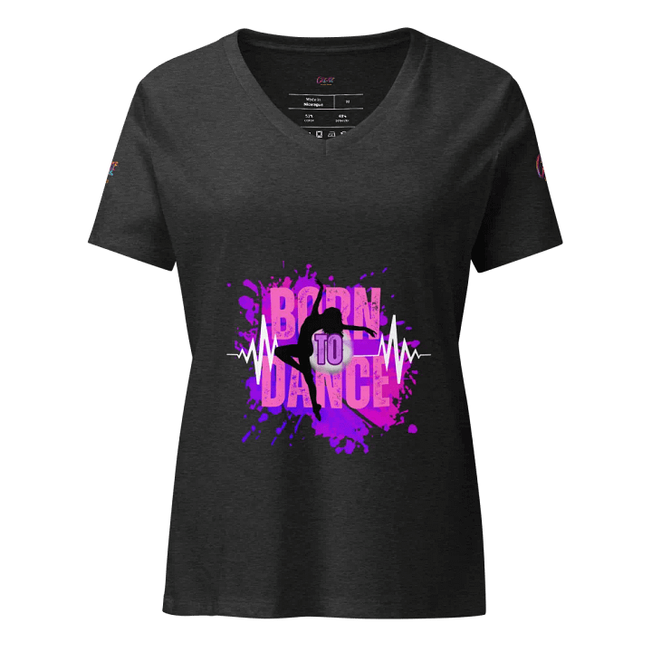 Expressive Born to Dance Her Silhouette Women's V-Neck Tee product image (3)