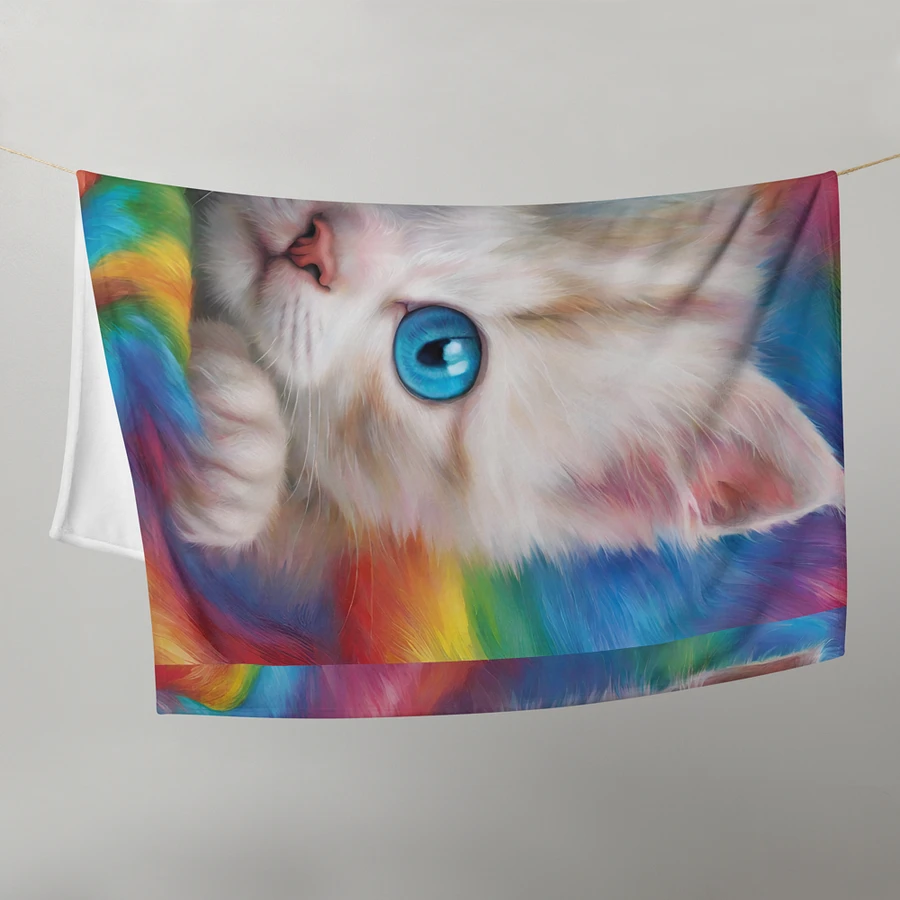 Rainbow Kitten Throw Blanket product image (21)