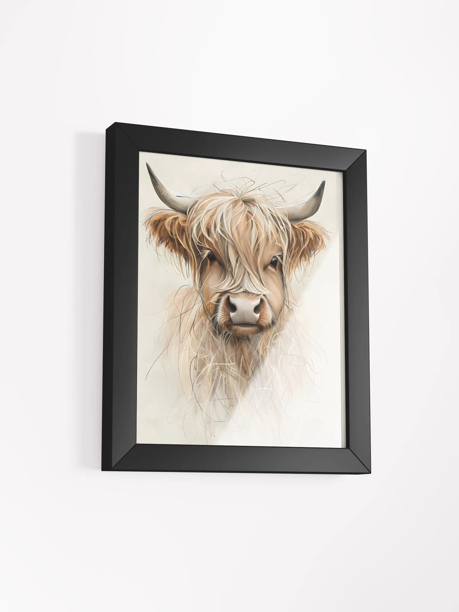 Highland Cow Chic Framed Poster product image (3)