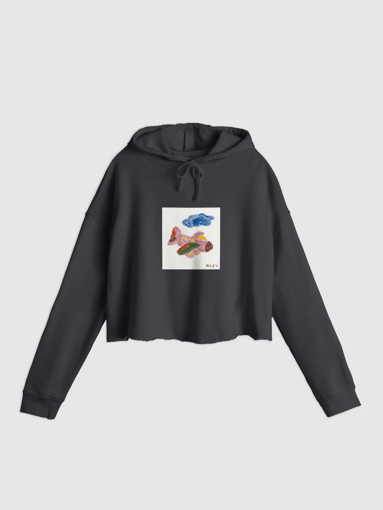 Kid Airplane (Independent Trading Co. Women’s Lightweight Cropped Hoodie) product image (2)