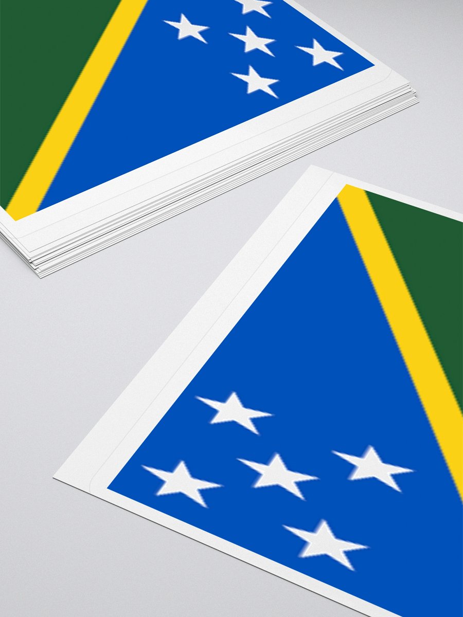 Exclusive Solomon Islands Flag Kiss-Cut Stickers - High-Quality Vinyl, Multiple Sizes product image (10)