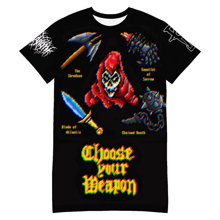 Choose Your Weapon Pixel-Art T-Shirt Dress product image (2)