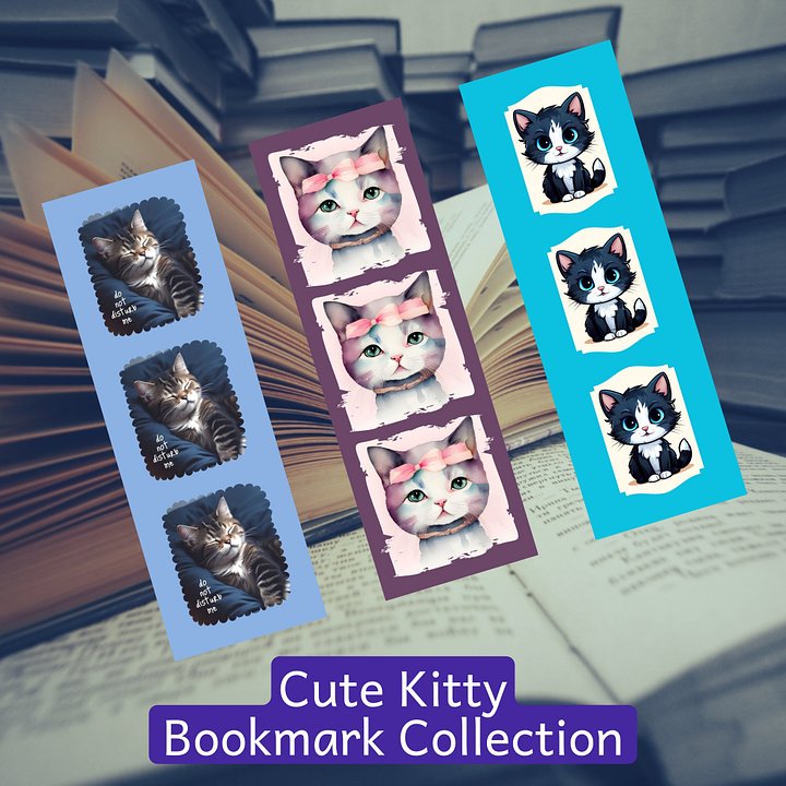 Cute Kitty Bookmark Collection product image (1)