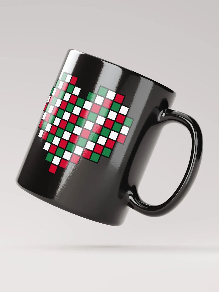 Candy Cane Heart Black Glossy Mug product image (6)