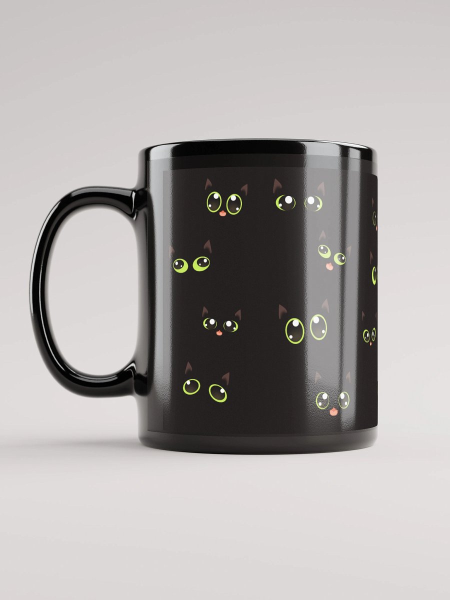 Black Cat Faces (Green Eyes) Mug product image (6)