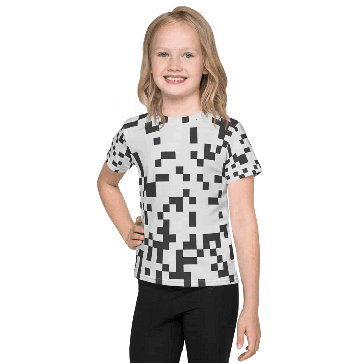 Pixelated Monochrome Madness Kids T-Shirt product image (1)