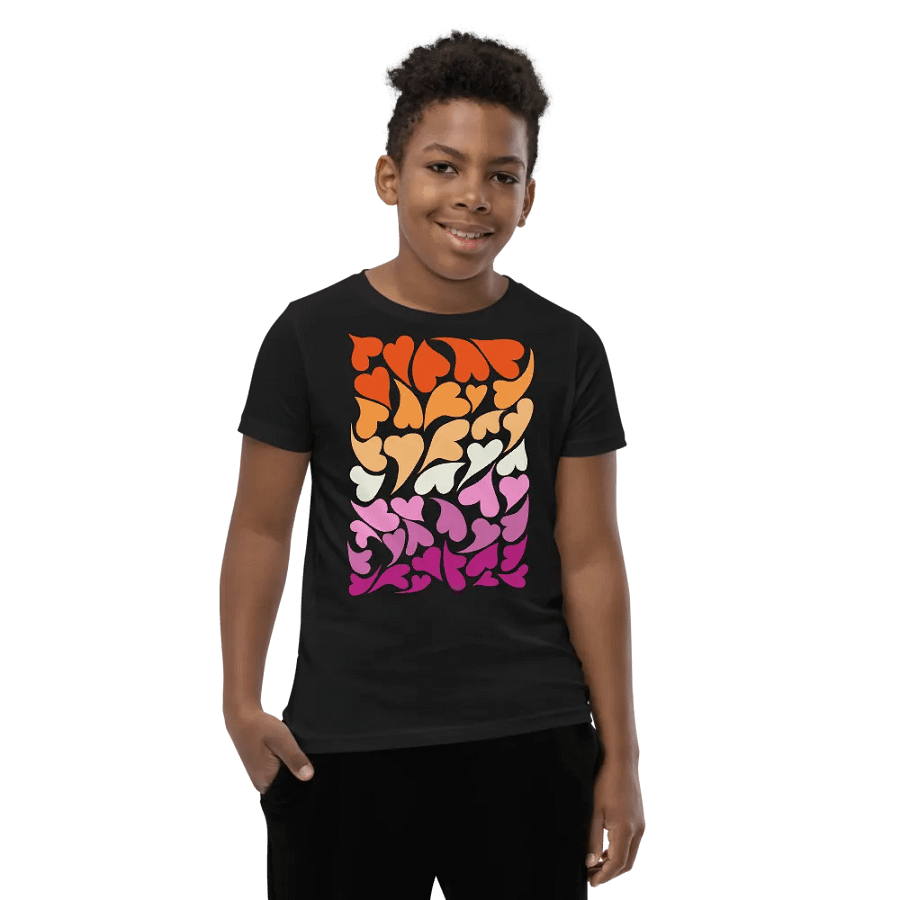 Nestled PRIDE Lesbian T-shirt (Youth) product image (10)