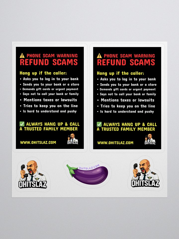 Refund Scam Info Stickers product image (1)