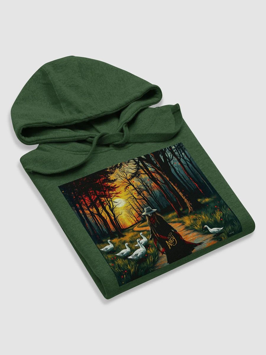 Elegant Goose Lady in the forest Cozy Cotton Haven Hoodie product image (5)