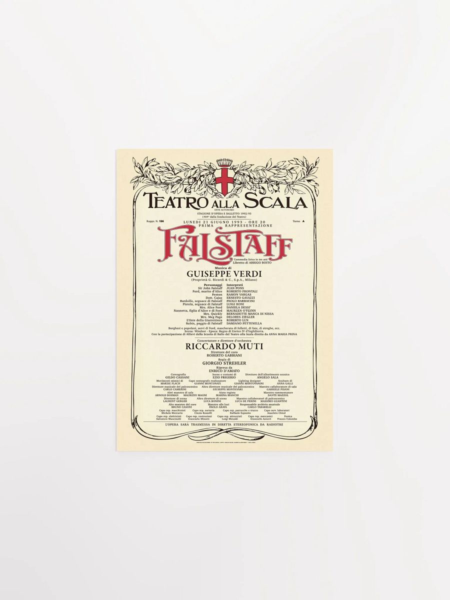 Vintage-Style La Scala Falstaff Opera Poster product image (4)