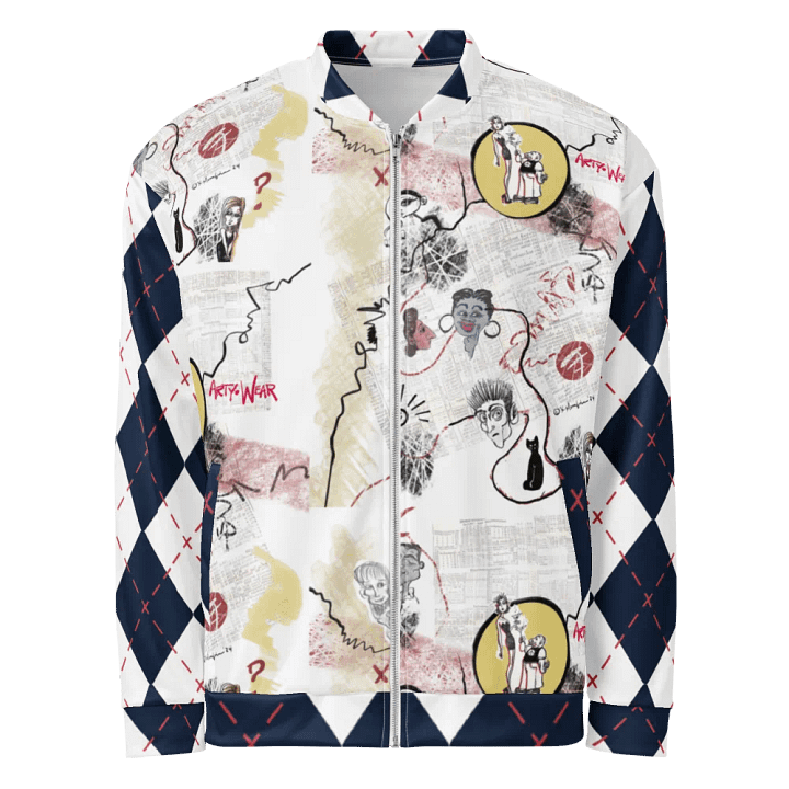 ArtToon 'Argyle' Unisex Bomber Zip Jacket product image (1)